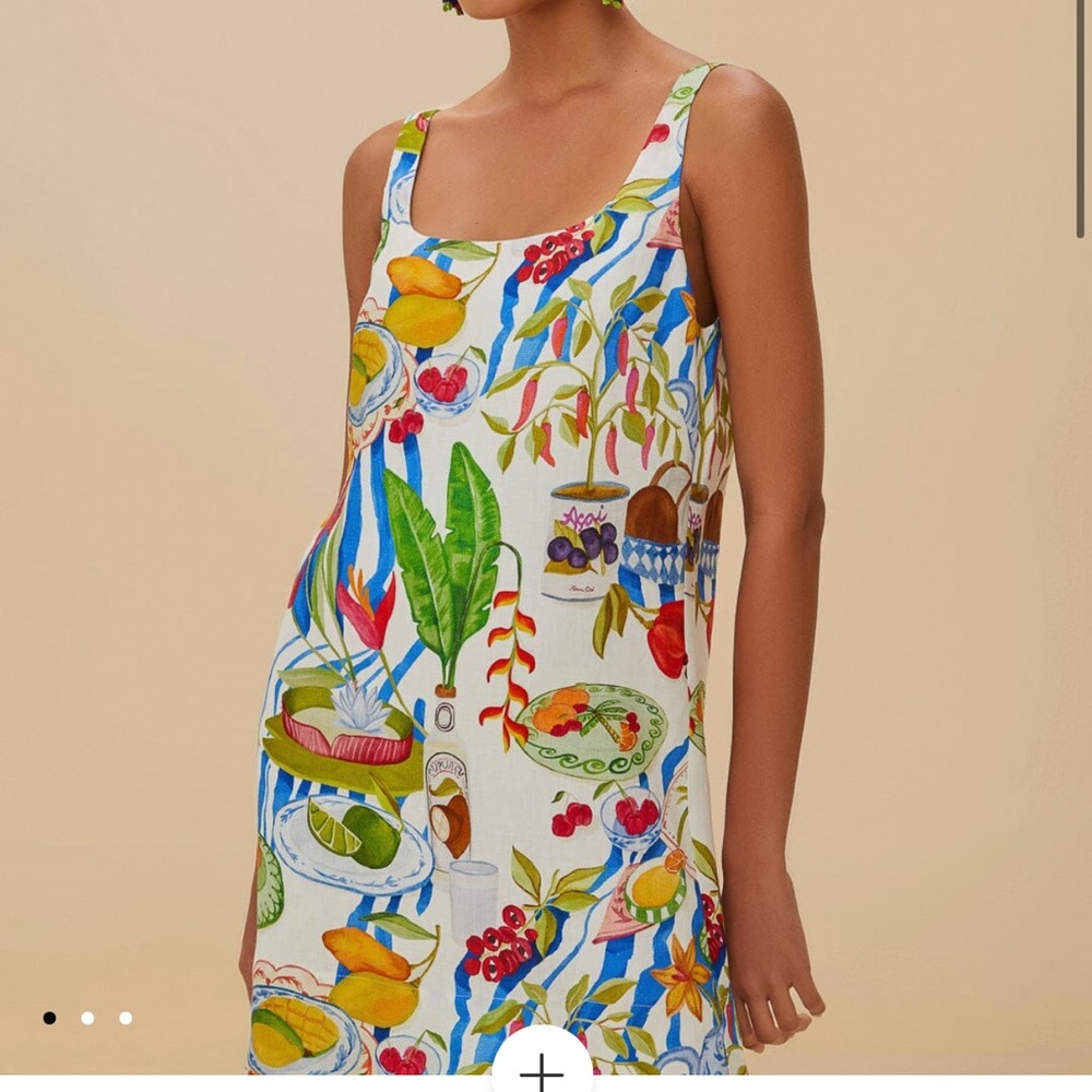 Farm Rio Off-White Fresh Table EuroflaxT™
Premium Linen Mini Dress
